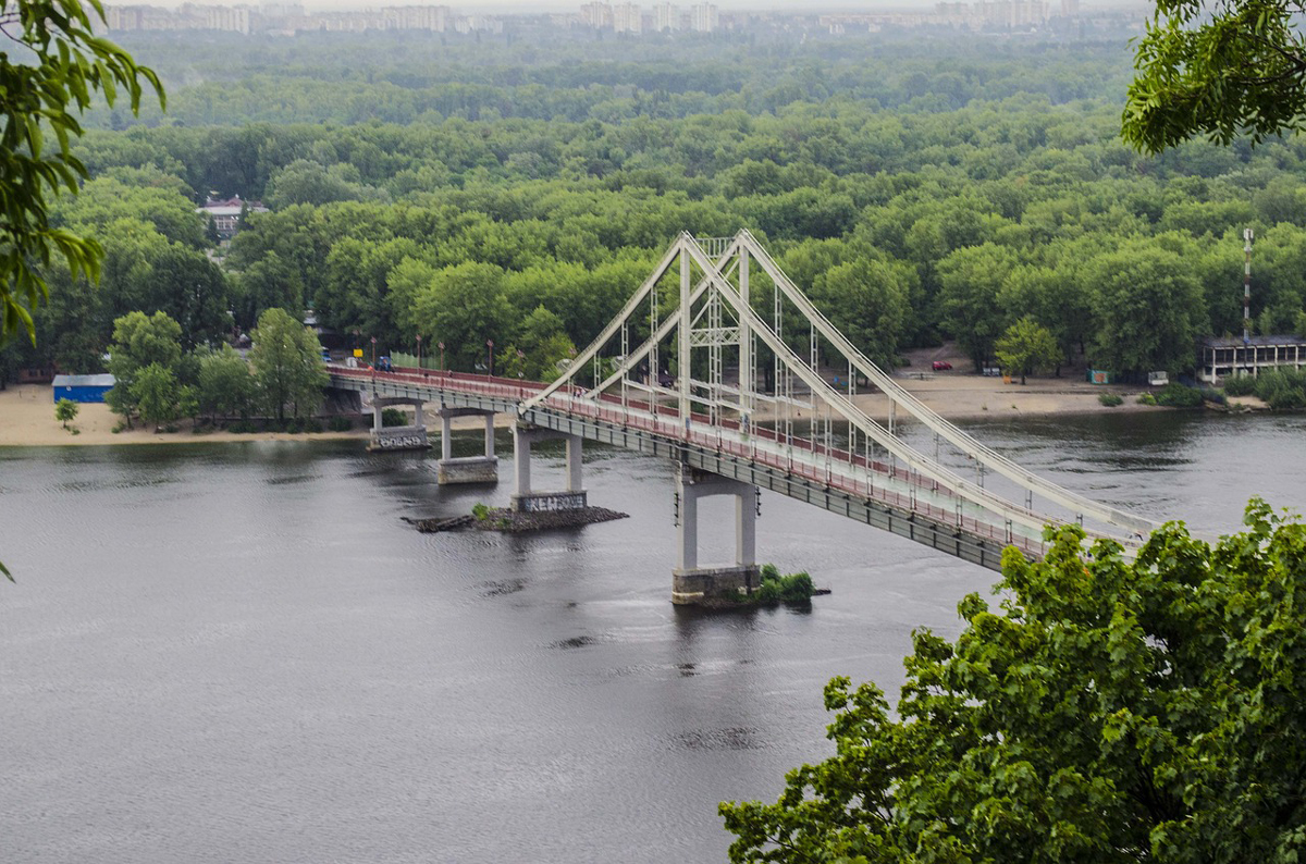 Киев, мост, труханов остров, днепр